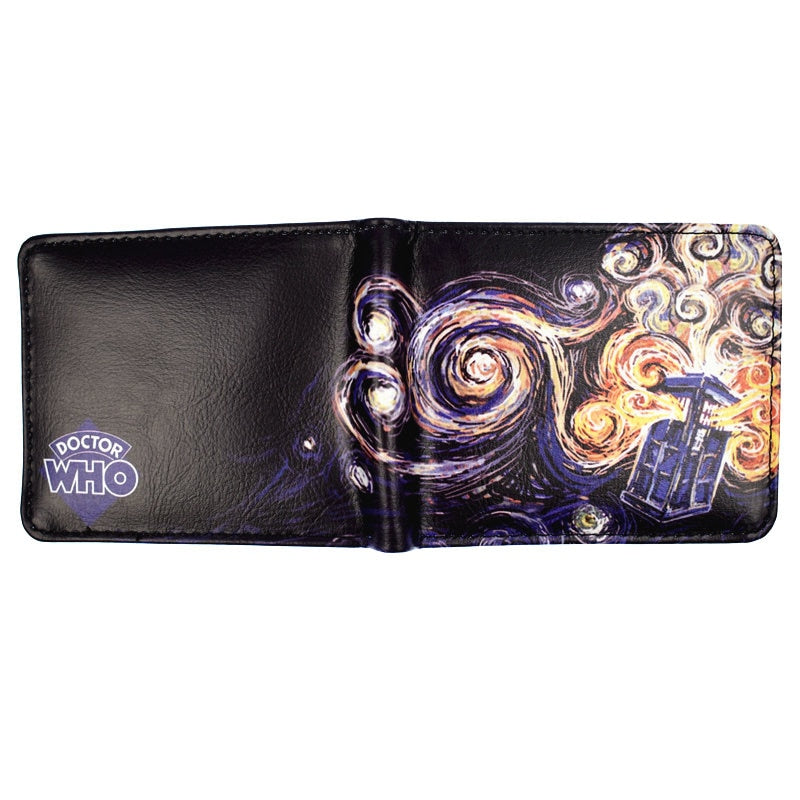 New Arrival Doctor Who Wallet  Blue Police Box PU Leather Bi-Fold Wallet With Coin Pocket