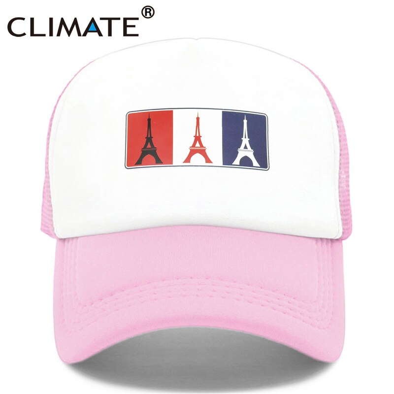 CLIMATE France Eiffel Paris Trucker Cap Eiffel Tower French National Day Caps Hat Men Trucker Hip Hop Mesh Cap Hat for Men Women