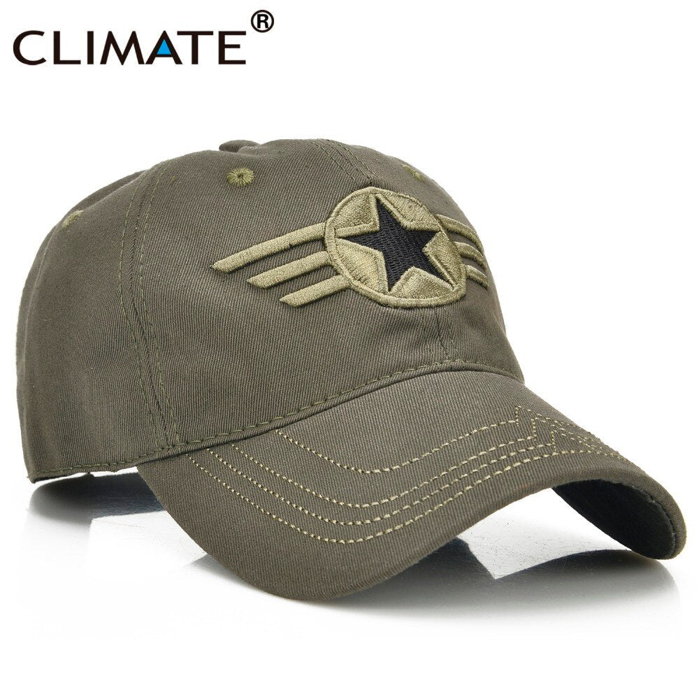 CLIMATE Men Army Cap Military AIRFORCE Caps Men Army Camouflag Hat Cap Men Star