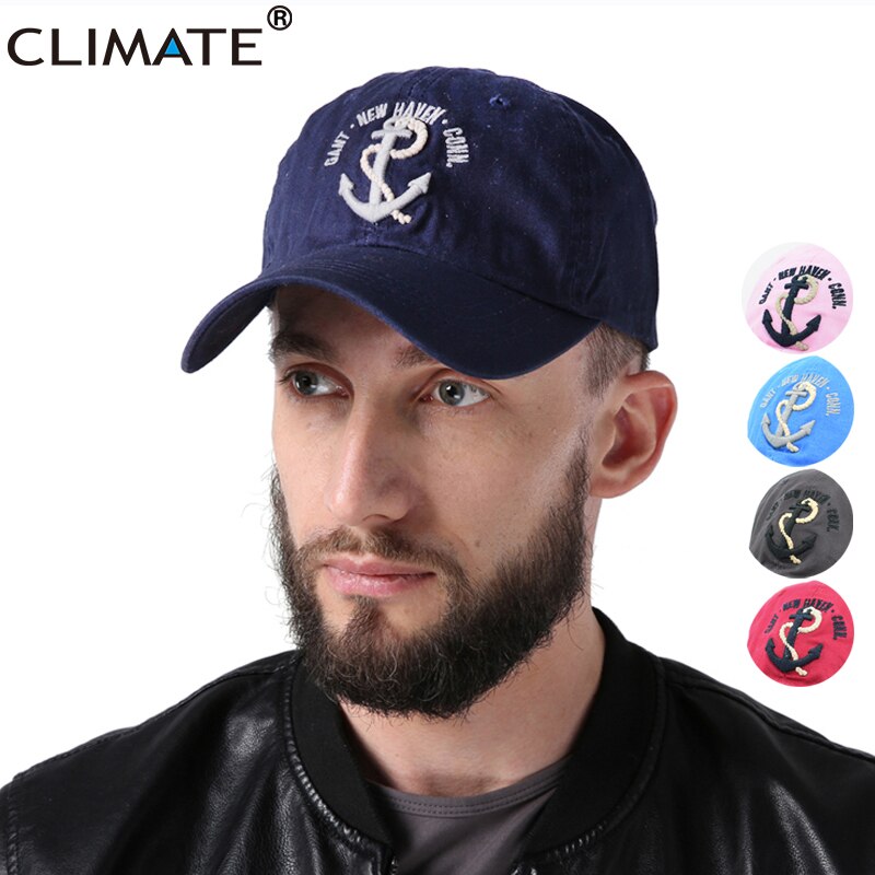 CLIMATE Men Women Hooks Baseball Caps Men Sea Force Cap 3D Great Sailing Ships Era Voyage Boat Anchor Cotton Adjustbale Hat