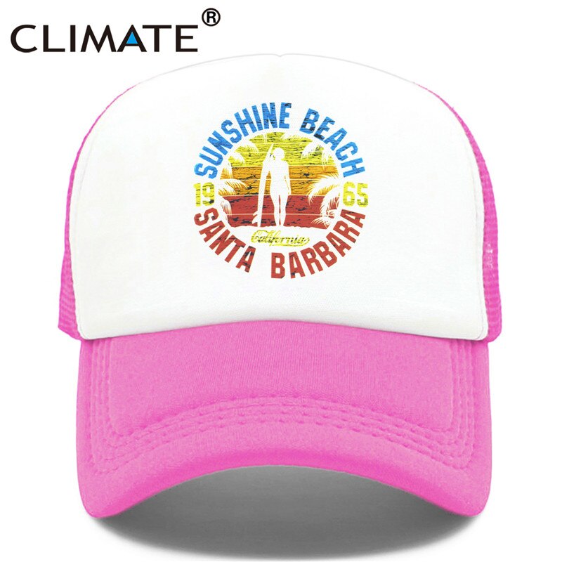 CLIMATE Seaside Sandbeach Trucker Caps Hat Surfing Hip Hop Caps Vacation Surfboard Mesh Baseball Cap Hat for Men Women Youth