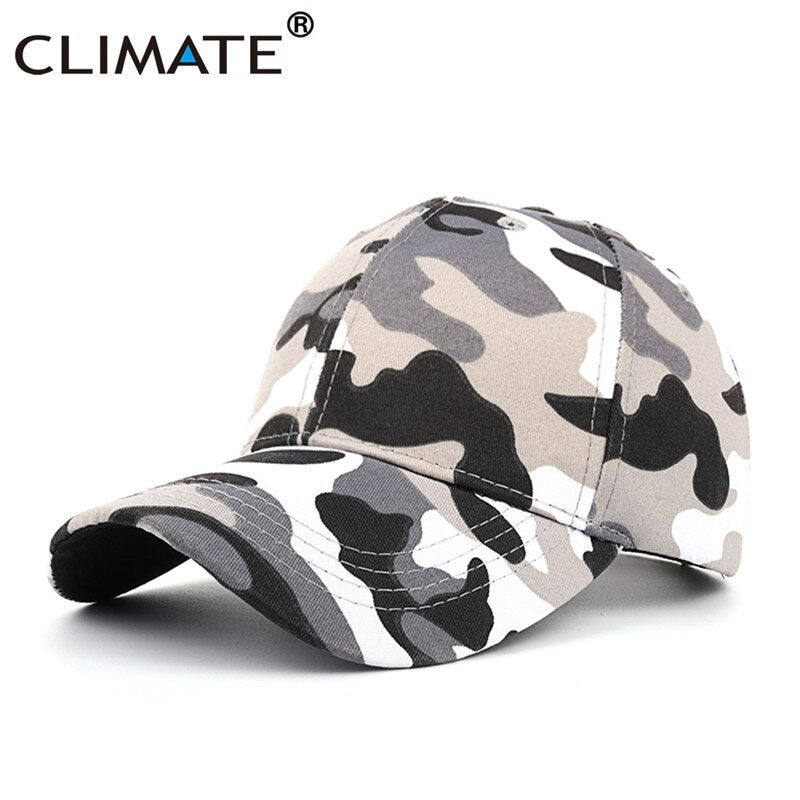 CLIMATE  Camouflage Baseball Cap Cool Army Military Camou Cap HipHop Youth Sport Hunting Caps Hat Hats for Adult Men