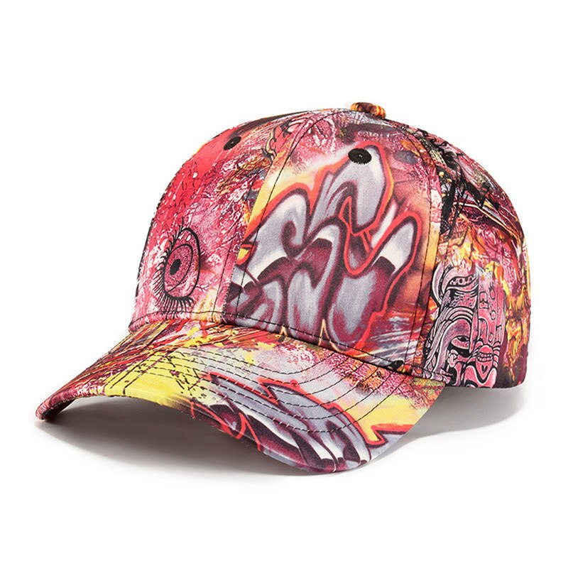 CLIMATE Hip Hop Baseball Cap Men Women Street Dancer Cap Skateboard Graffiti Doodle Hat Busker Fans Caps Hat for Men Women Youth