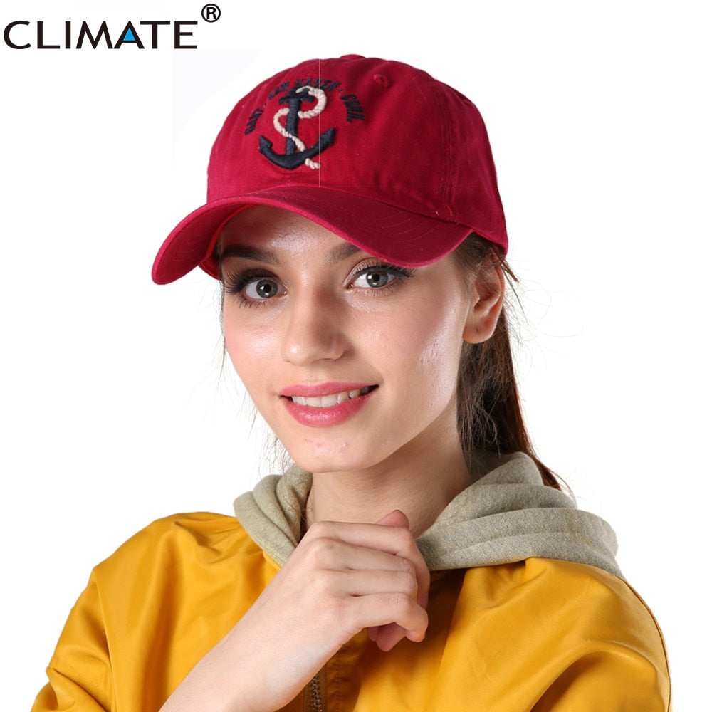 CLIMATE Men Women Hooks Baseball Caps Men Sea Force Cap 3D Great Sailing Ships Era Voyage Boat Anchor Cotton Adjustbale Hat