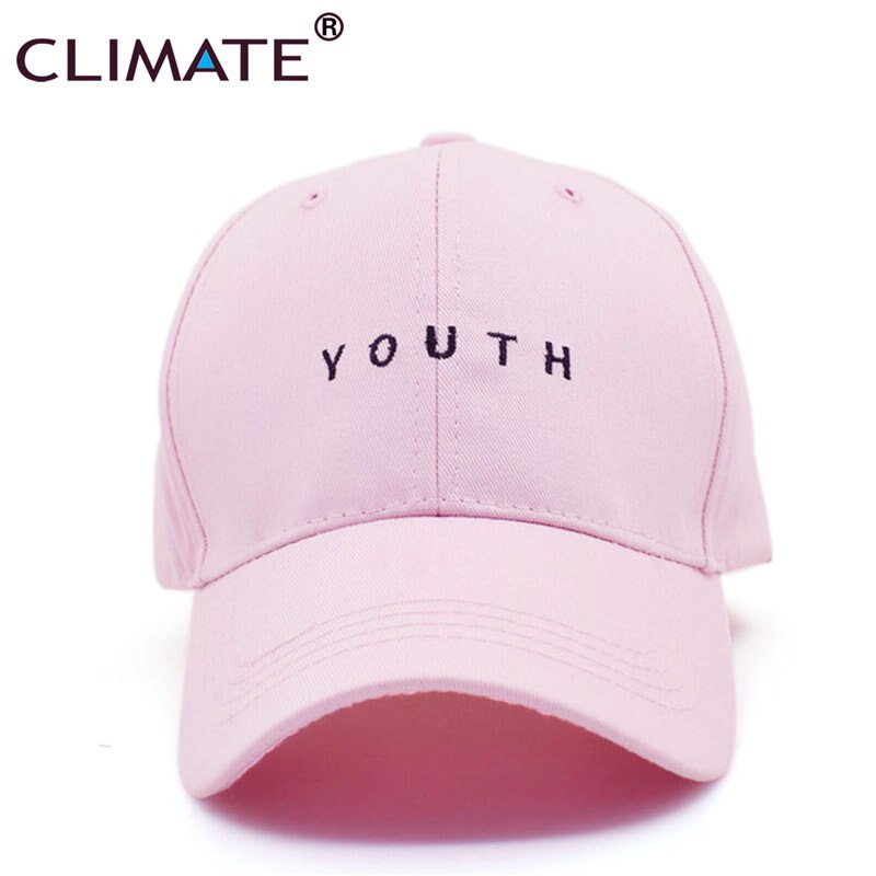 CLIMATE New Youth Letter Baseball Caps Youth Logo Boys Girls Black Cap Hot Cap Men Dad Hat Woman Snapback HipHop Youth Hat Caps