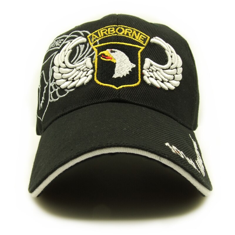 CLIMATE Men 101st Airborne Cap Army Military Black Baseball Cap Air Force Special Sport Baseball Cap for Hardboiled Bronco Men