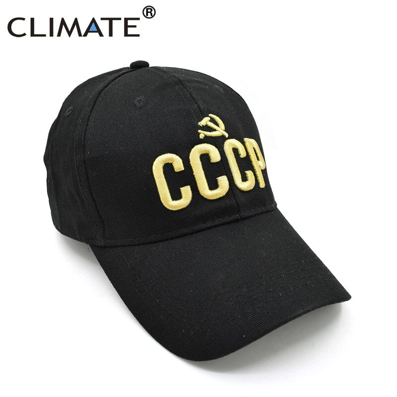 CLIMATE  CCCP Baseball Caps Men Dad Cap Russia Cool Caps Russian Sport Hat Adjustable Cool Baseball Caps for Adult Women Men