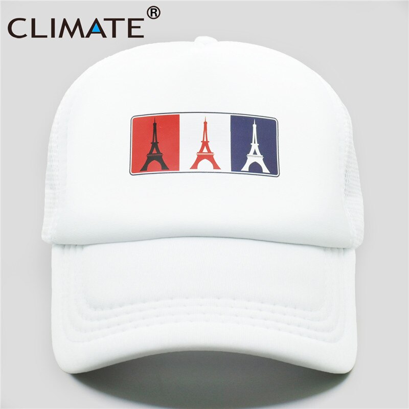 CLIMATE France Eiffel Paris Trucker Cap Eiffel Tower French National Day Caps Hat Men Trucker Hip Hop Mesh Cap Hat for Men Women