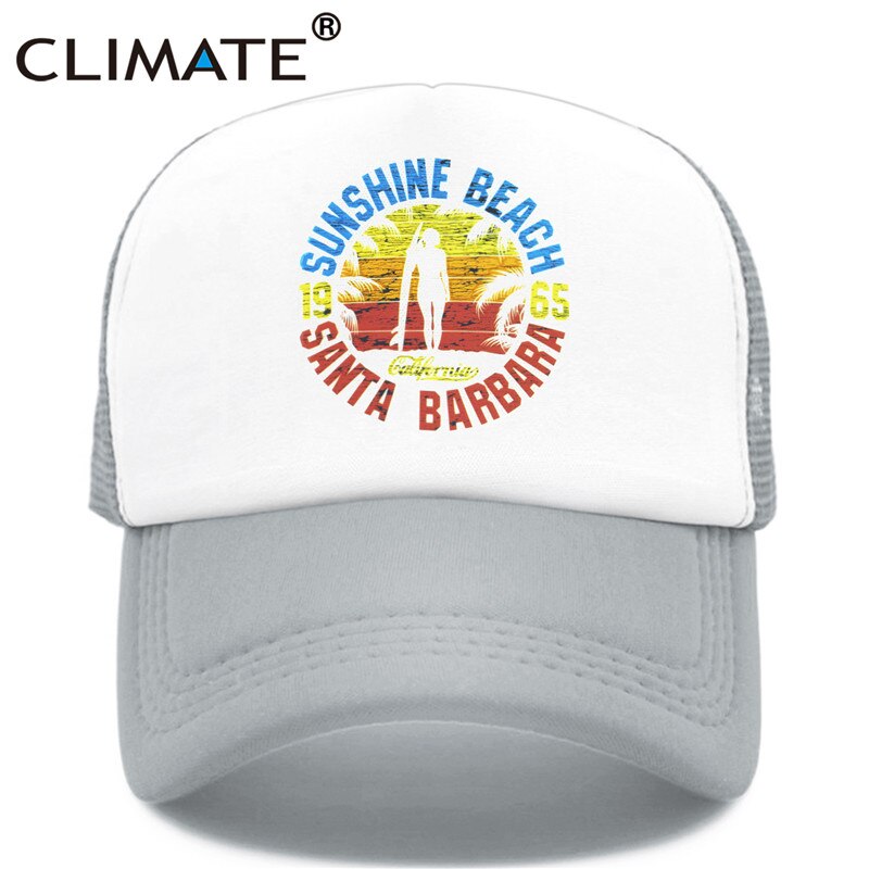 CLIMATE Seaside Sandbeach Trucker Caps Hat Surfing Hip Hop Caps Vacation Surfboard Mesh Baseball Cap Hat for Men Women Youth