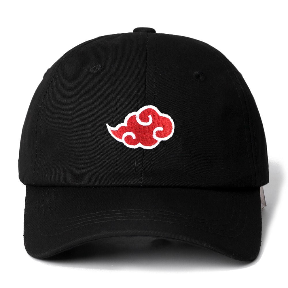 NARUTO Cotton Cap Japanese Akatsuki Logo Anime Dad Hat Uchiha Family Logo Embroidery Baseball Caps Black Snapback Hat