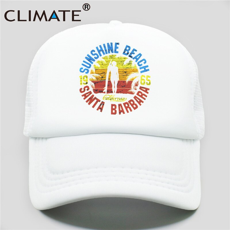 CLIMATE Seaside Sandbeach Trucker Caps Hat Surfing Hip Hop Caps Vacation Surfboard Mesh Baseball Cap Hat for Men Women Youth