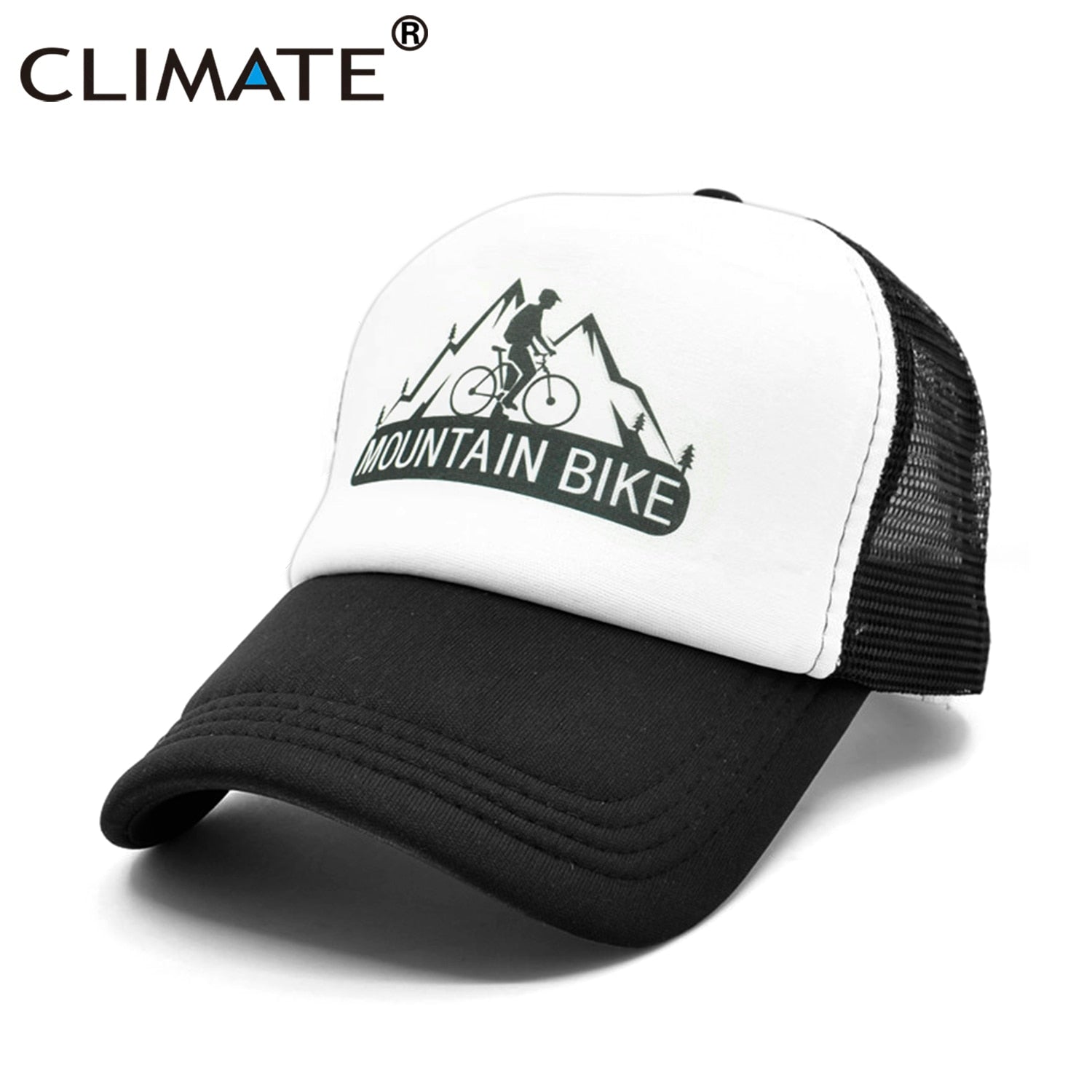 CLIMATE Mountain Bike Cap MTB Cycling Fans Trucker Caps New Men Cool Sport Summer Mesh Baseball Trucker Cap Hat for Man Women