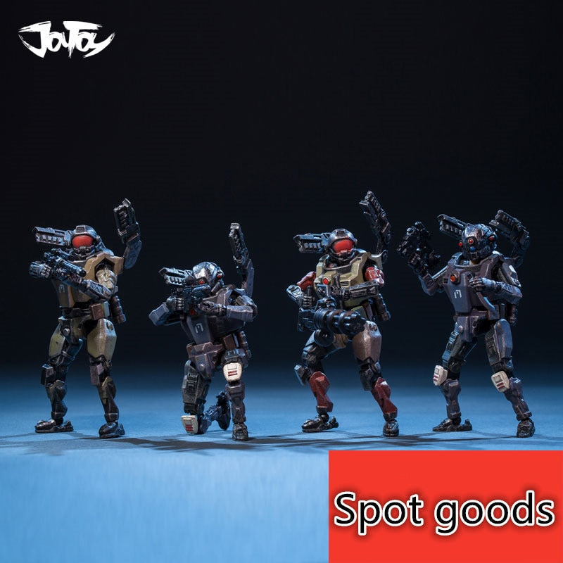 1/25 JOYTOY Anime Figures Action Model Military Soldiers Suit (4Pcs/set） Collection For Children Christmas Gift Free Shipping