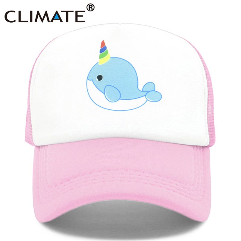 CLIMATE Unicorn Narwhal Trucker Cap Hat Narwhal Funny Cute Whale Caps Summer Cool Hip Hop Mesh Caps Hat for Men Women Youth Girl