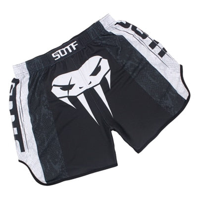 SOTF mma Black snake head Elastic movement fighting mma shorts Tiger Muay Thai cheap boxing shorts sanda kickboxing clothing mma