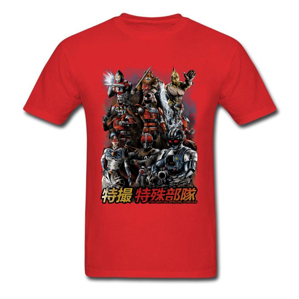 Tokusatsu Special Forces T-shirt Cool Men Clothing Summer T Shirt Japan Style Tshirt Anime Printed Tops Vintage Tees