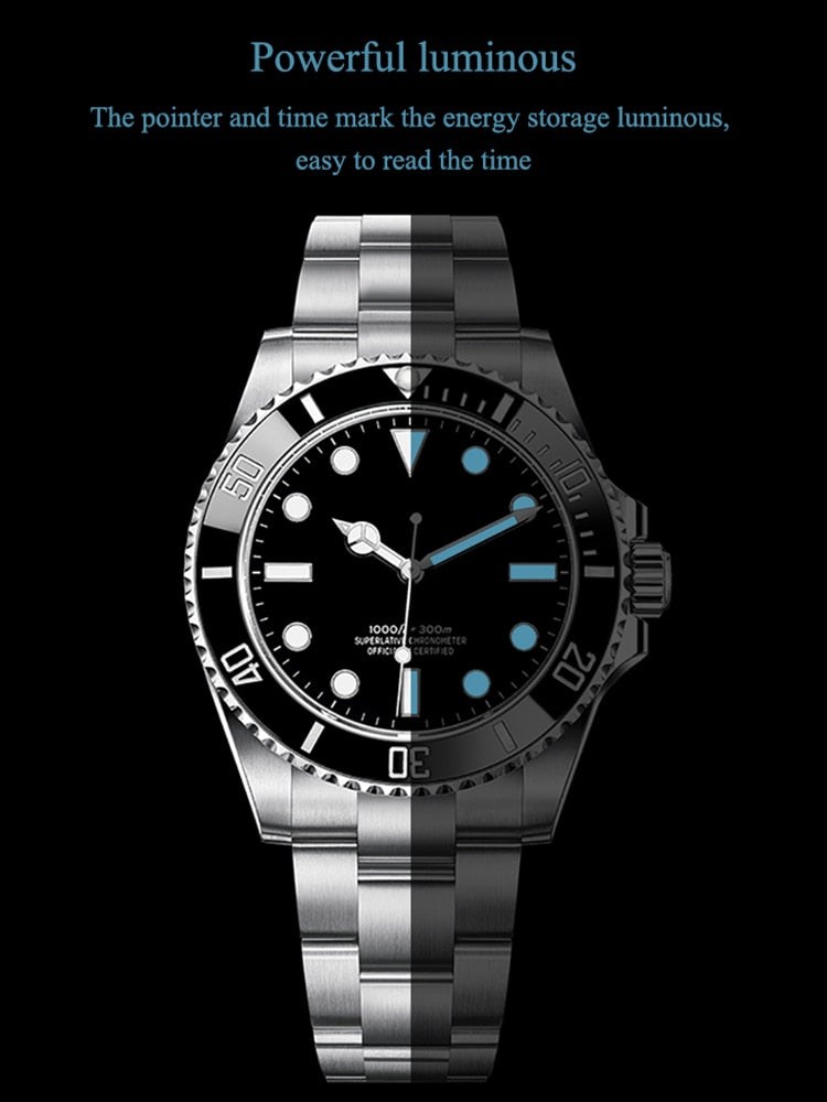 Submariner Men's Watches Mechanical Wrist Watches Water Ghost Stainless Steel Watch Top Brand Sapphire Glass Men Women Watches