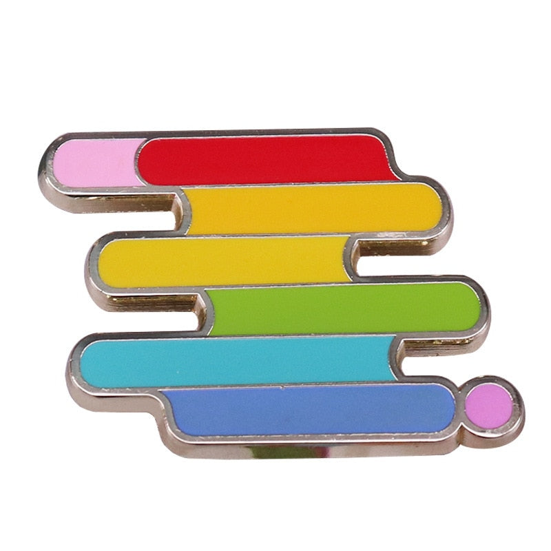 Rainbow flag chest gay badge