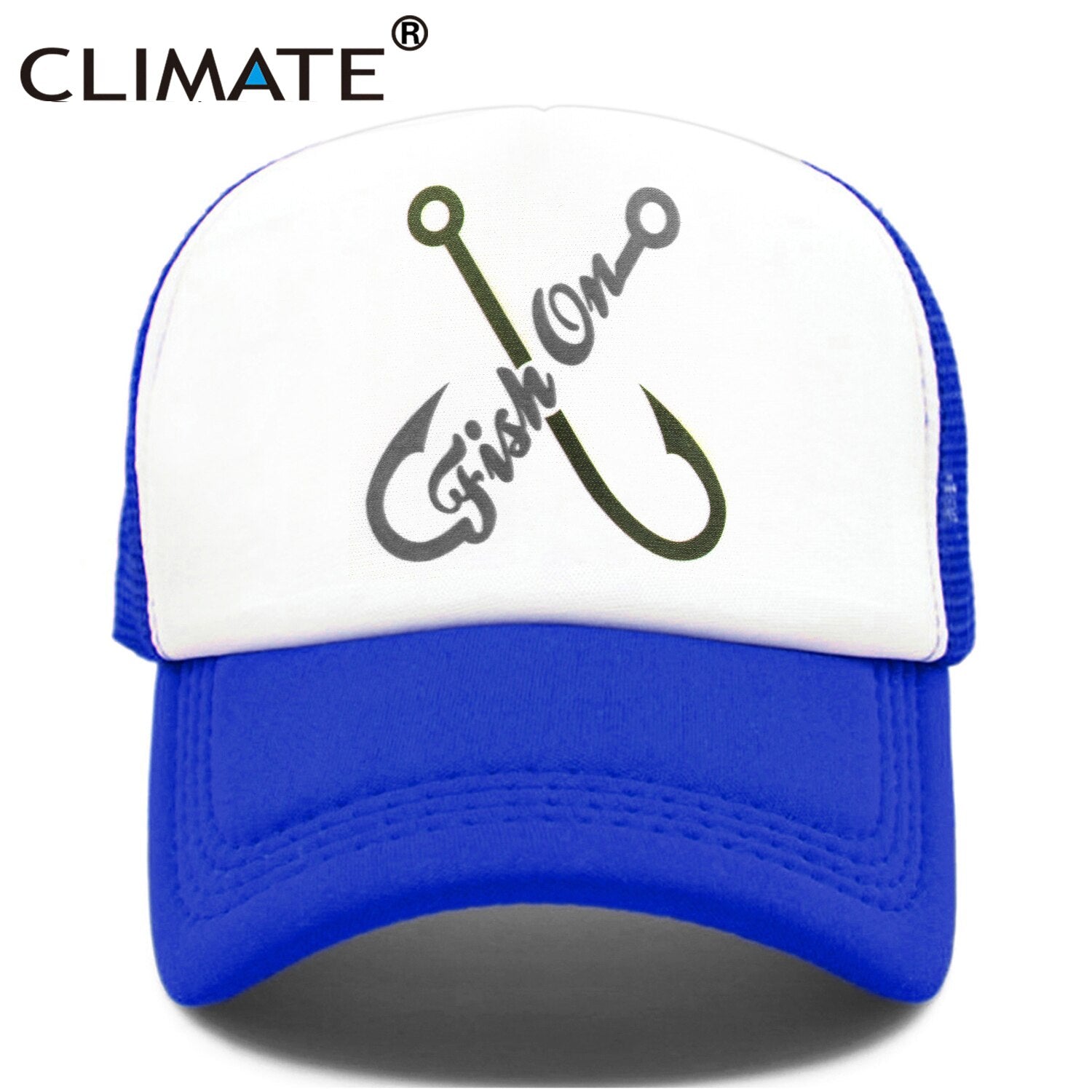 CLIMATE  Fish On Trucker Cap Fishing Fish Hunt Cap for Man Fisher Fishing Hat Baseball Cap Cat Summer Cool Mesh Caps Men