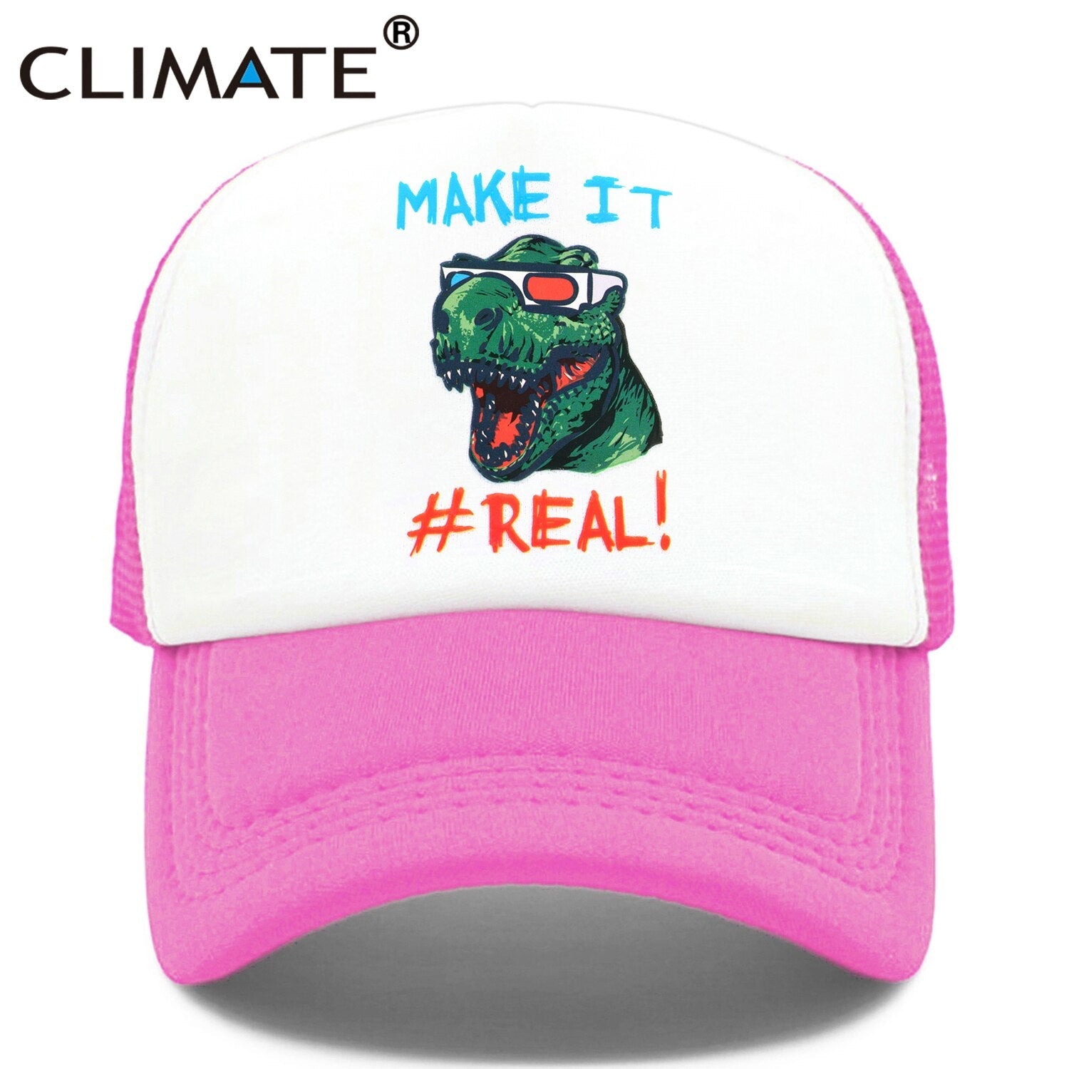 CLIMATE Funny  Jurassic Dinosaur Trucker Cap Men Funny Cool Trucker Cap Make it