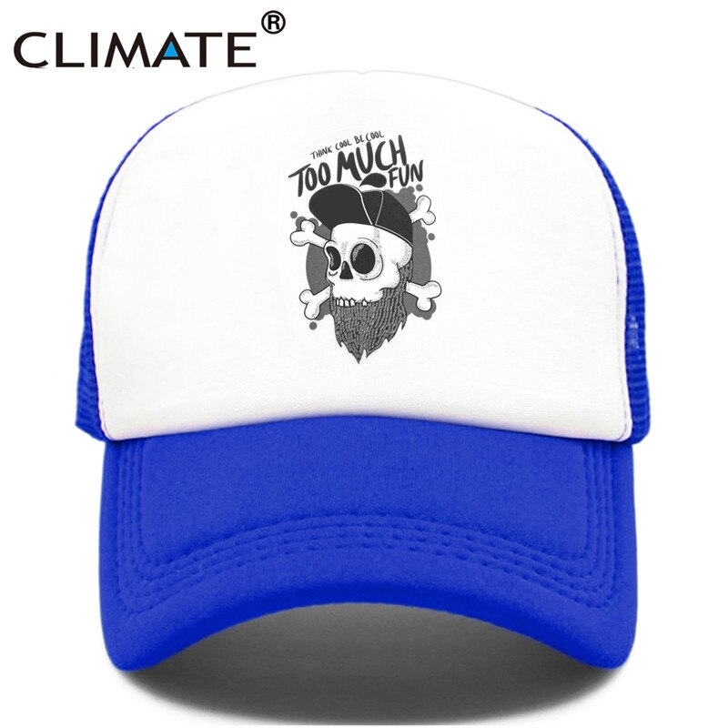 CLIMATE  Hip-hop Trucker Cap Youth Funny Skeleton RUDE Cap Hip Hop Hiphop Street Culture Cap Cool Skulls Summer Mesh Cap