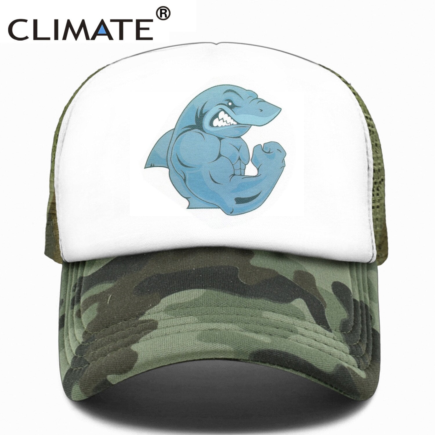 CLIMATE Fitness Robust Muscle Crocodile Cap Cool Men GYM Fitness Animal Cap Sport GYM  Fans Mesh Trucker Cap Body Building Cap