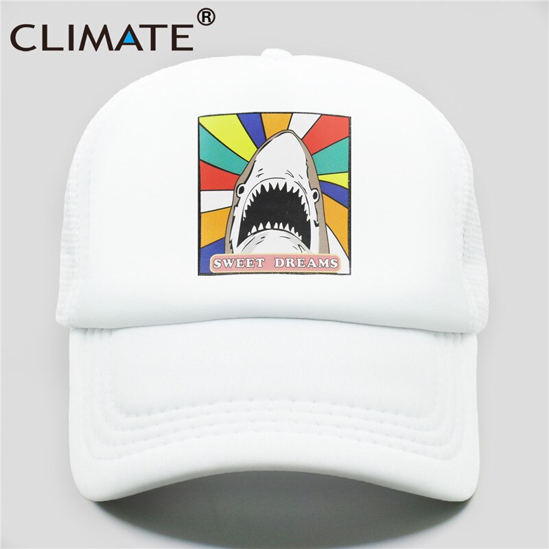 CLIMATE Shark Seaside Trucker Caps Hat Shark Hunt Surfing Men Caps Hip Hop Cool