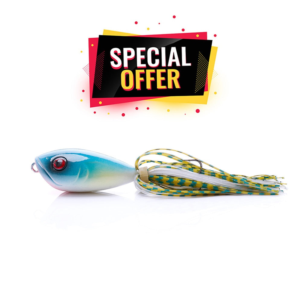 VTAVTA Special Offer 40mm 11g Surface Popper Lure Topwater Hard Bait Fishing Lure (Limited)