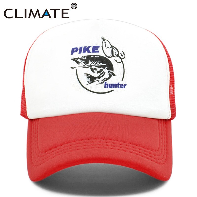 CLIMATE Pike Fish Hunt Trucker Cap Pike Fishing Caps for Man Camouflage Fishing