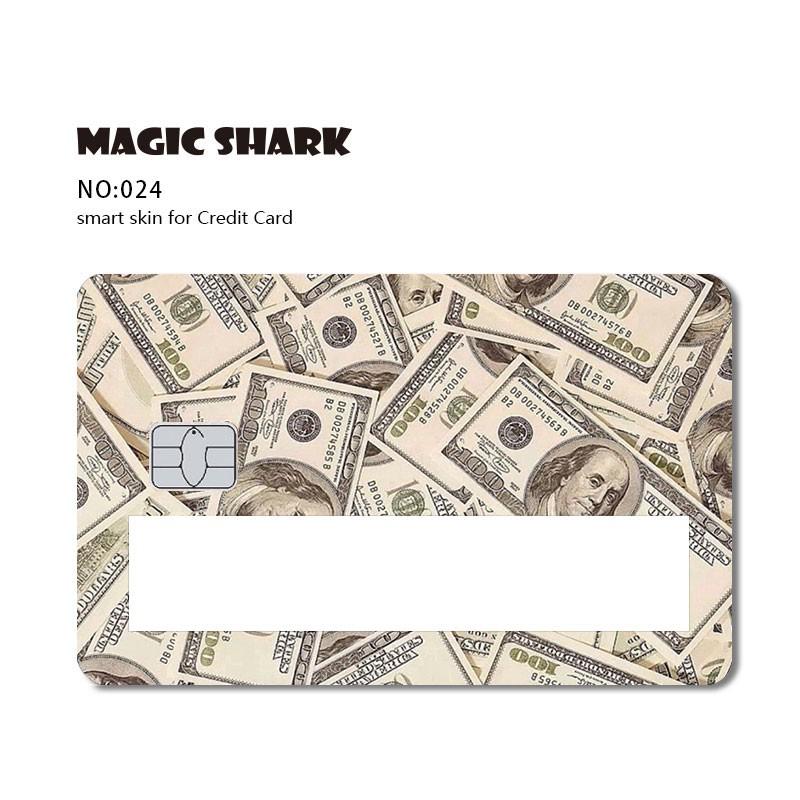 Fashion Wood Print Star Space Joker Money Dollar Window Sticker Case Film Skin for Credit Debit Card Big Small Chip