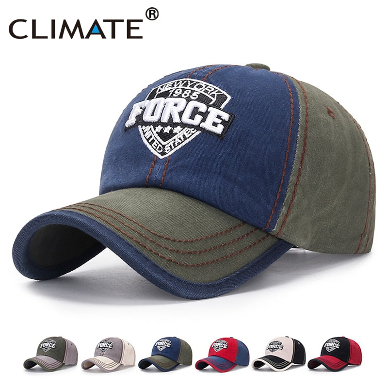 CLIMATE Men New Cap 1985 Baseball Cap Contrast Men Cool Army Hat Cap Men Hat Baseball Caps