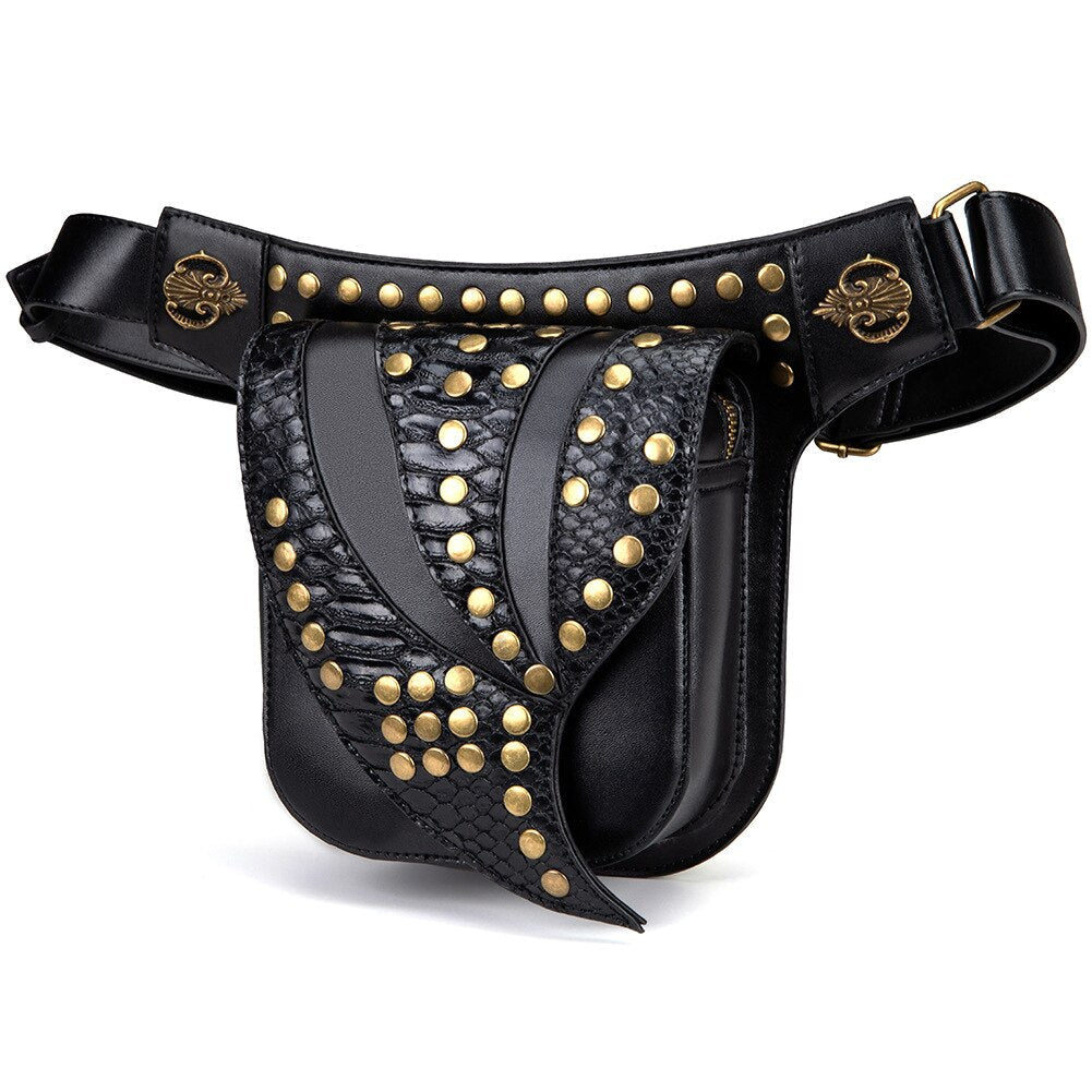 Steampunk Waist Leg Bags High Quality Leather Women Men Victorian Style Holster