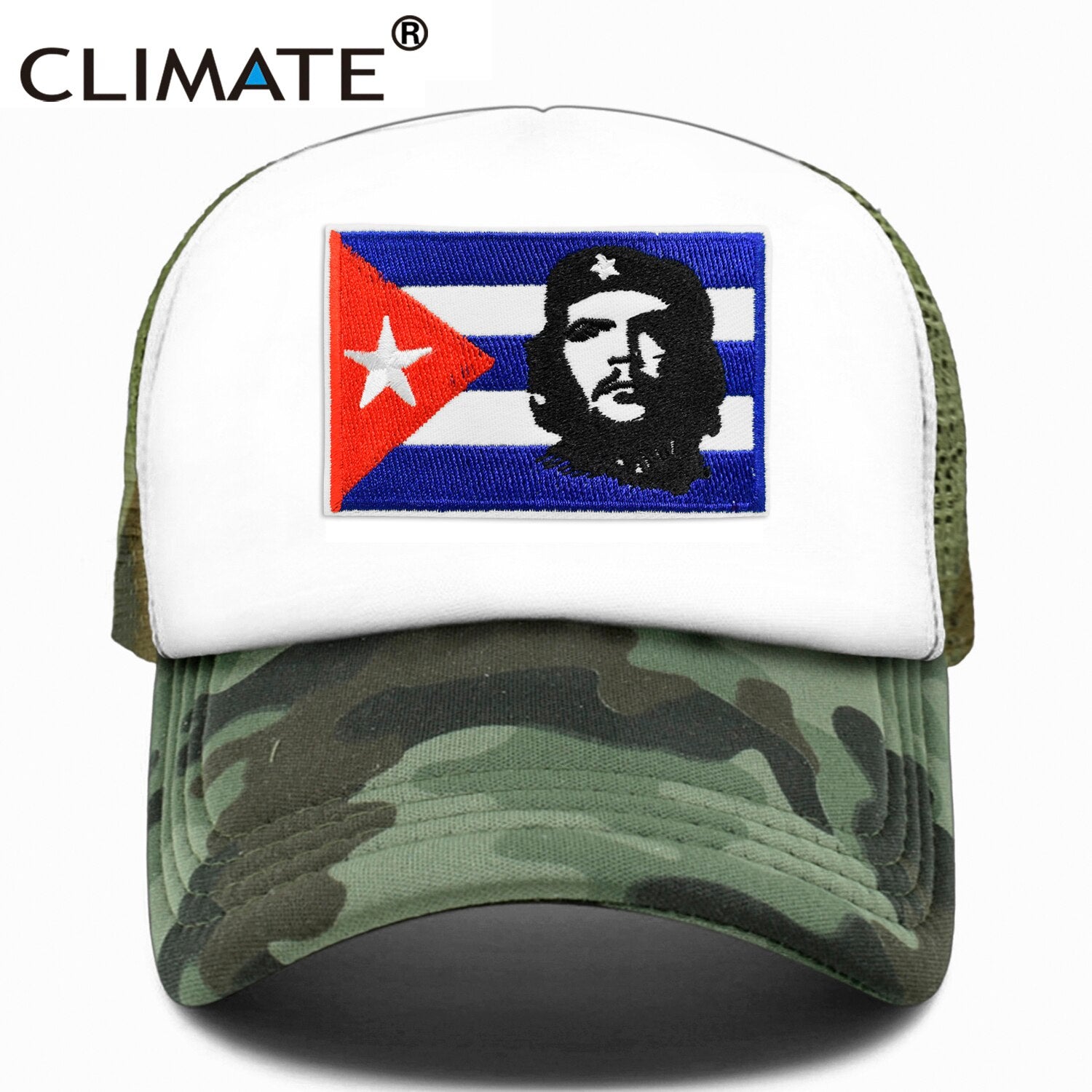 CLIMATE Che Guevara Trucker Cap Cuba Hero Cuba Flag Cap Che Ernesto Guevara Trucker Cap Hat Cap Cool Summer Mesh Trucker Cap