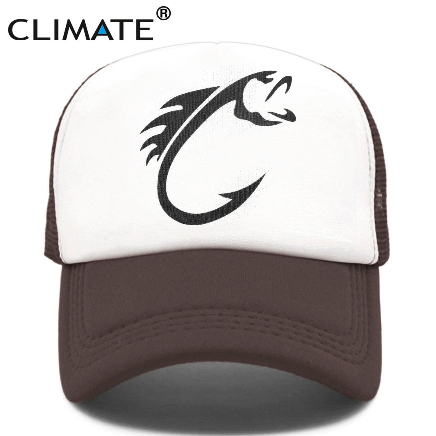 CLIMATE  Fish Fishing Trucker Cap Fish Hunt Cap for Fisher Hook Hat Baseball Cap Pike Fish Cool Summer Mesh Caps Men Fisher