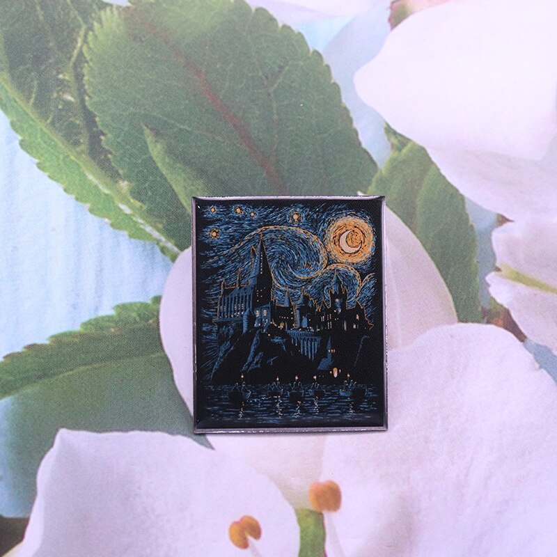 Van Gogh Starry Night and Magic Castle Mix and Match Brooch