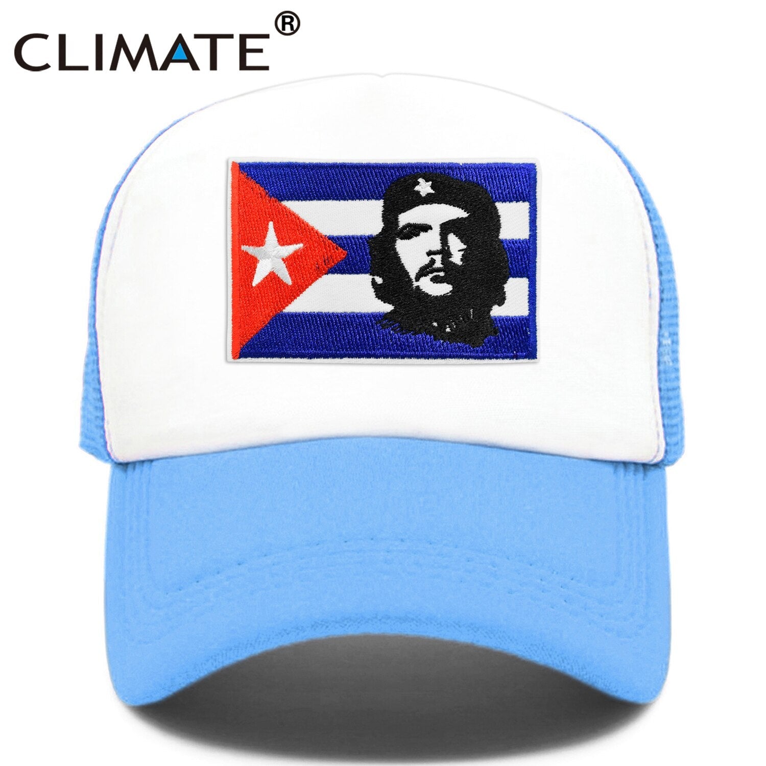 CLIMATE Che Guevara Trucker Cap Cuba Hero Cuba Flag Cap Che Ernesto Guevara Trucker Cap Hat Cap Cool Summer Mesh Trucker Cap