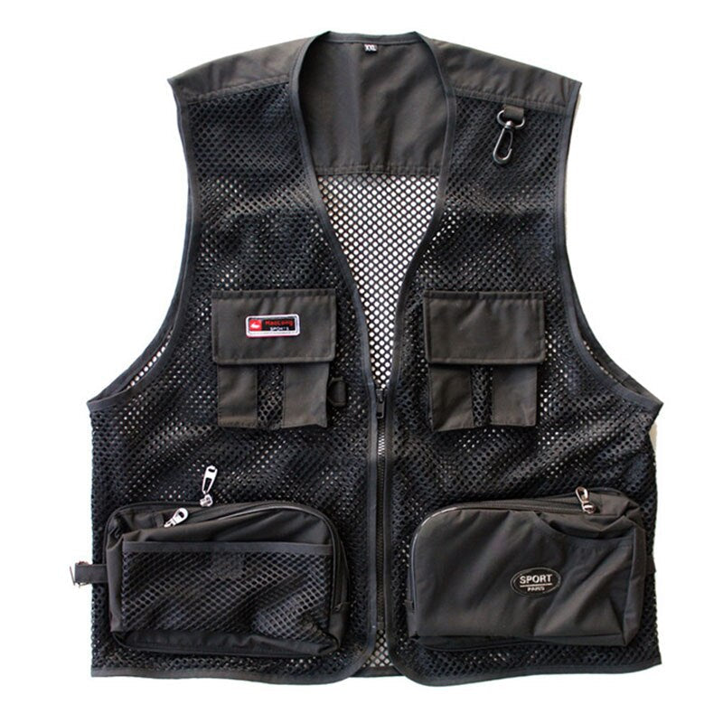 L-4XL Ultralight Casual Mesh Vest Multi Pockets Waistcoats for Men Women Outdoor Hiking Photography Jackets Sports Camping Vest