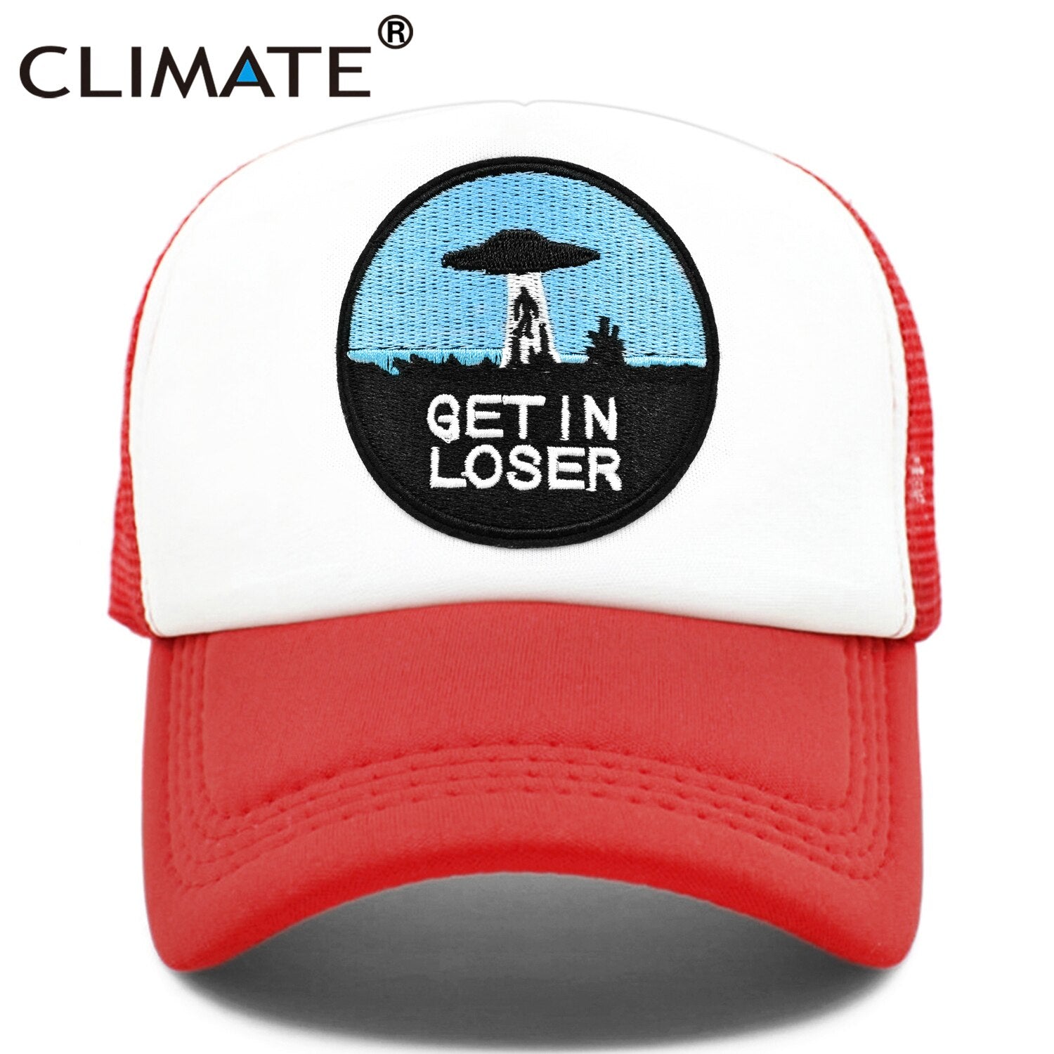 CLIMATE UFO Alien Cap Loser Trucker Cap Funny Get In UFO Loser Hat Baseball Cap