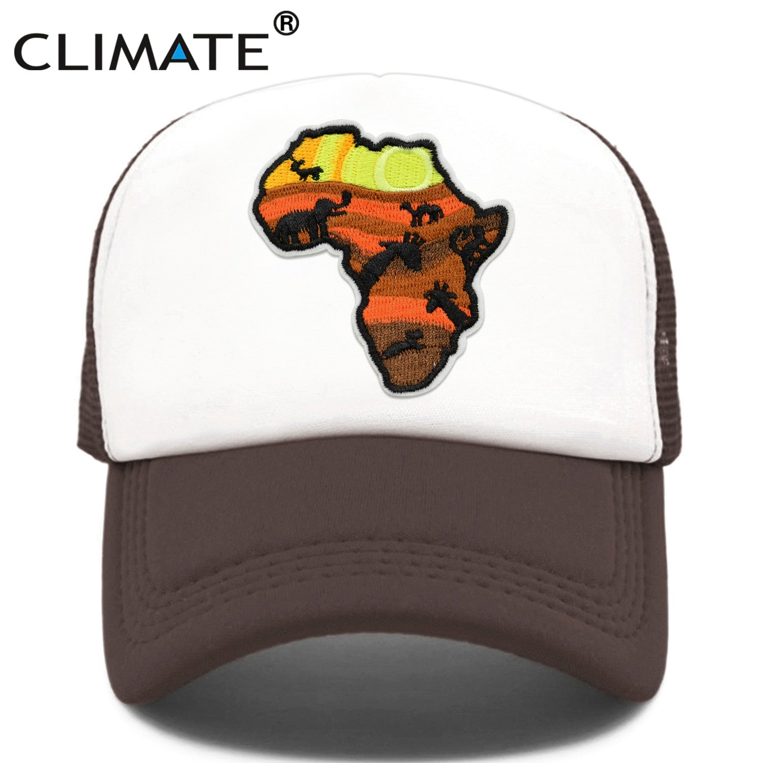 CLIMATE Africa African Trucker Cap Africatrek Africa Map Savanna Trip Tours Cap