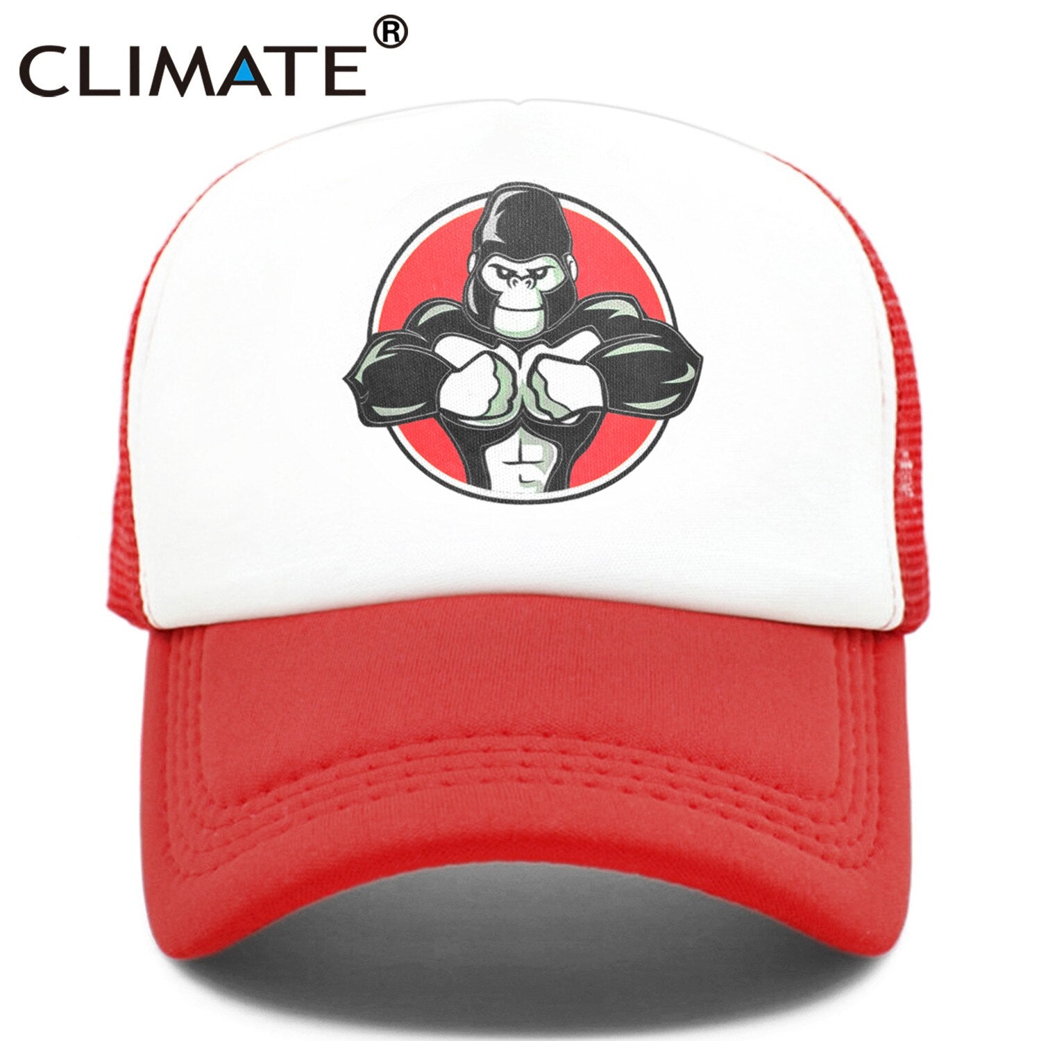 CLIMATE GYM Robust Rooster Cap Cool Men Muscular Animal Fitness Cap Sport Muscle Man GYM Fans Mesh Trucker Cap Body Building Cap