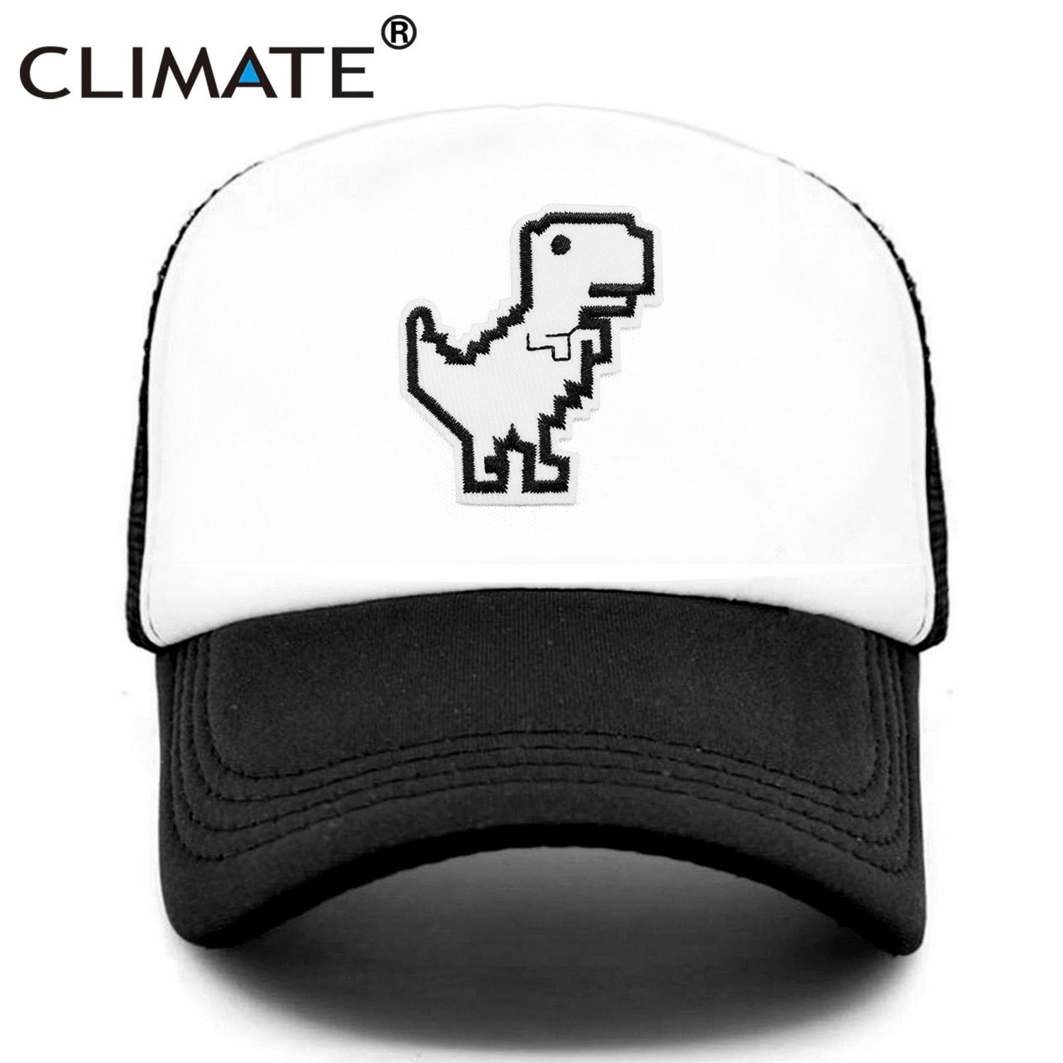 CLIMATE Internet Is Broken Cap Funny Dinosaur Computer Geek Trucker Cap Programmer Dinosaur Cool Cap Black Mesh Cool Cap