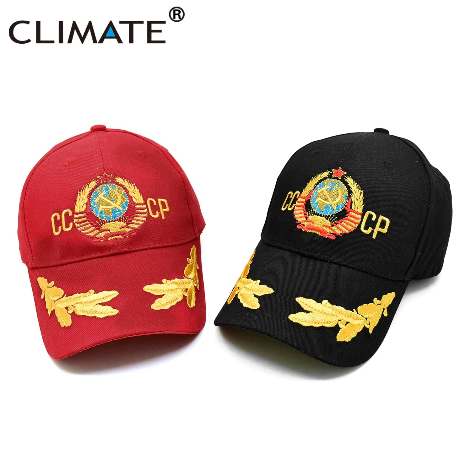 CLIMATE CCCP Baseball Cap USSR Men Dad Cap Russia Cool Caps Russian Sport Hat Adjustable Cool Baseball Caps for Adult Women Men