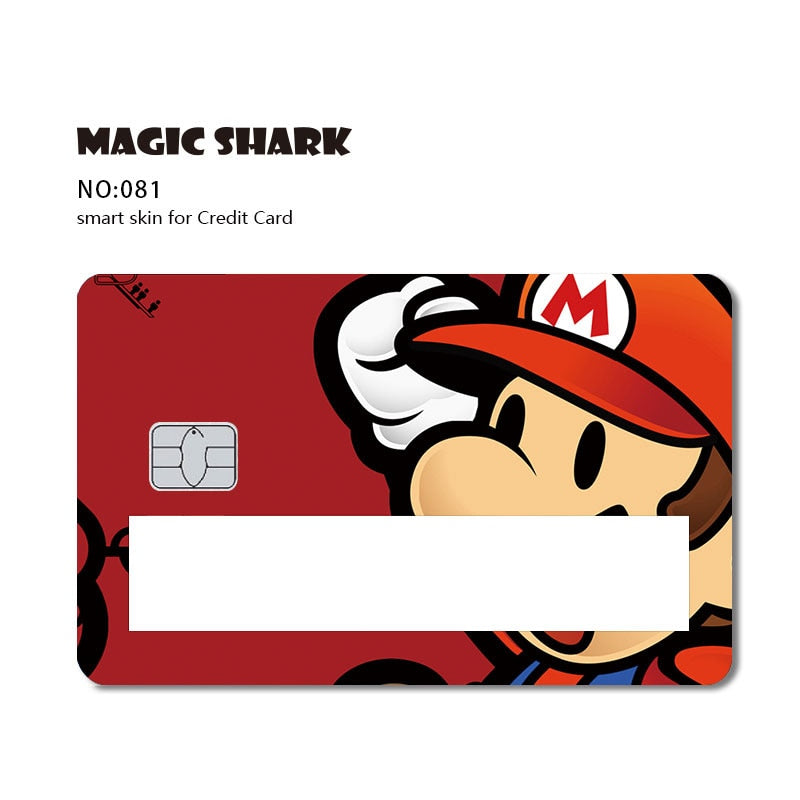 Magic Shark 2021 Fashion Matte Cute Cartoon PVC Window Credit Card Debit Card Sticker Film Skin Small Large Chip