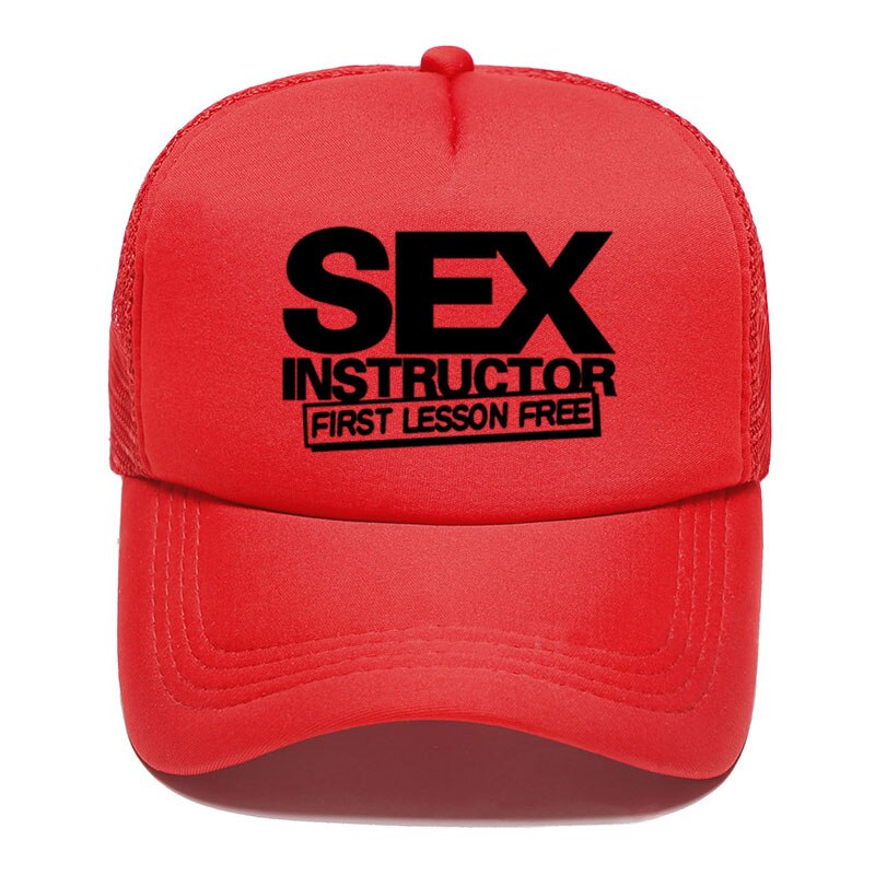 Sex Instructor Funny Creative Baseball Cap Casual Men Women Parent-child Hats Mesh Visor Outdoor Sun Hat Adjustable Caps