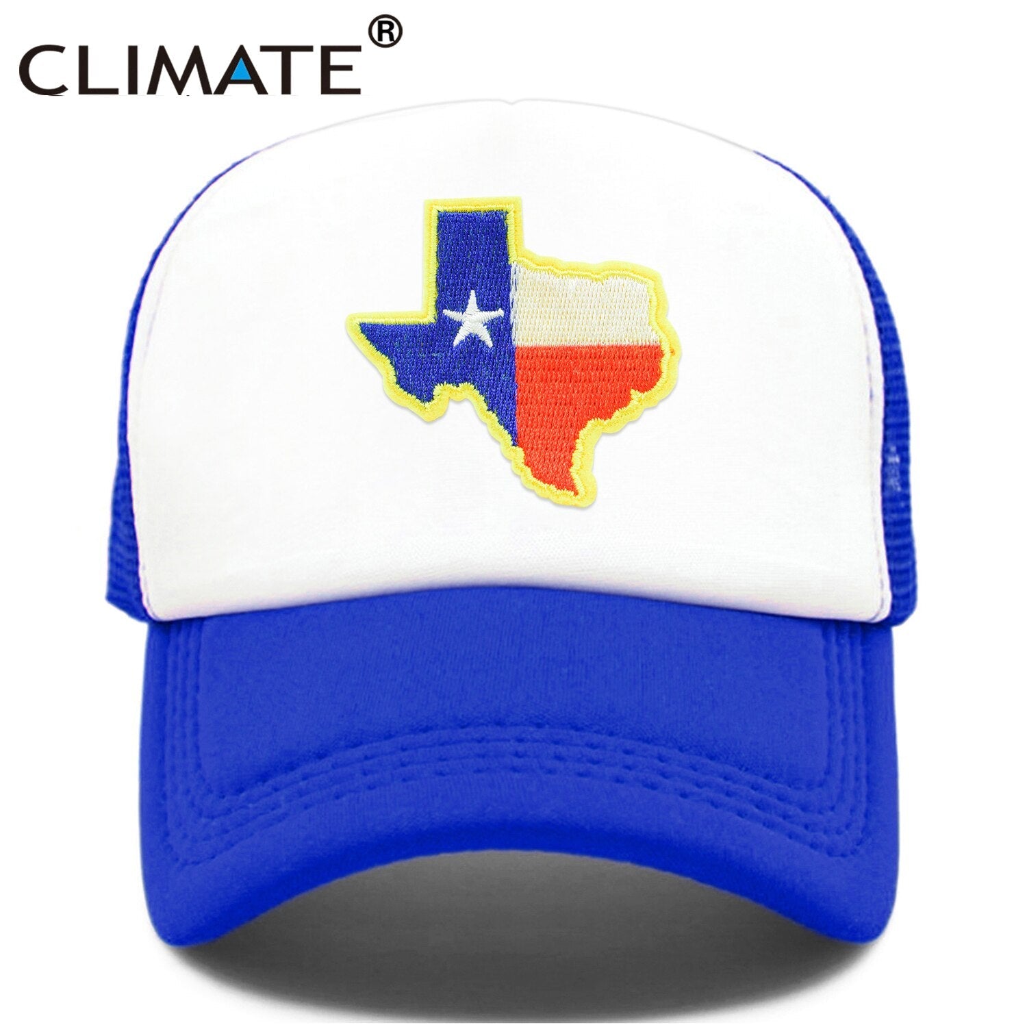 CLIMATE Texas Trucker Cap State of Texas Cap Flag of Texas Map Mesh Cool Hat Cap Cool Mesh Cap Adult