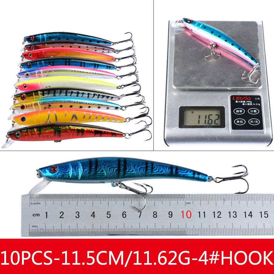 Jerkbait Minnow Hard Baits Fake Crankbait Fishing Lure Set Of Wobblers For Pike Trolling Tackle Artificial Bait Kit Swimbait Sea