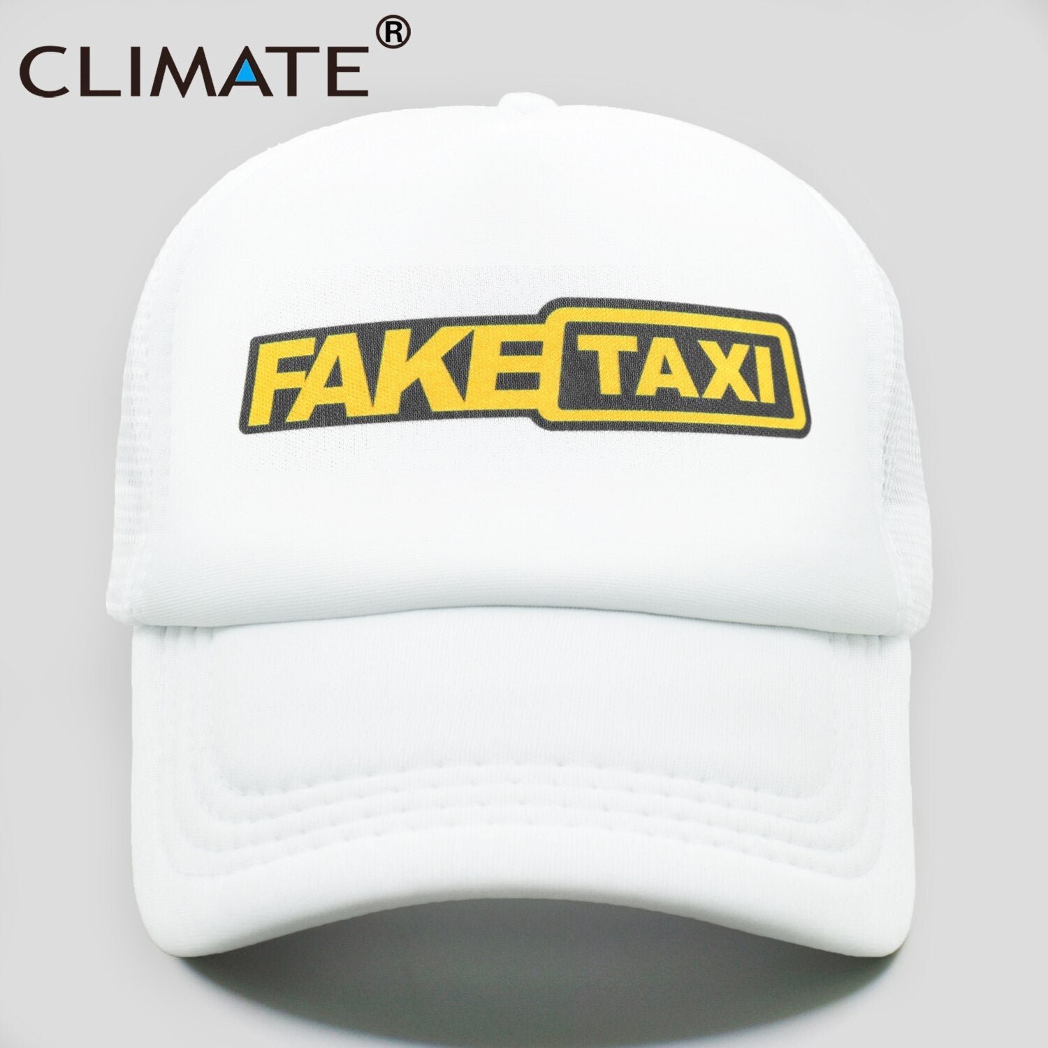 CLIMATE FAKE TAXI Cap Trucker Mesh Funny Driver Cap Men Hip Hop Funny Hat Baseball Cap Cool Summer Mesh Cap for Driver Taxi