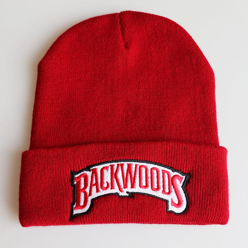 Hip-hop embroidered lettering Cap Men Women backwoods Knitted Wool Hat BACKWOODS embroidered knitted Caps with a hood Caps