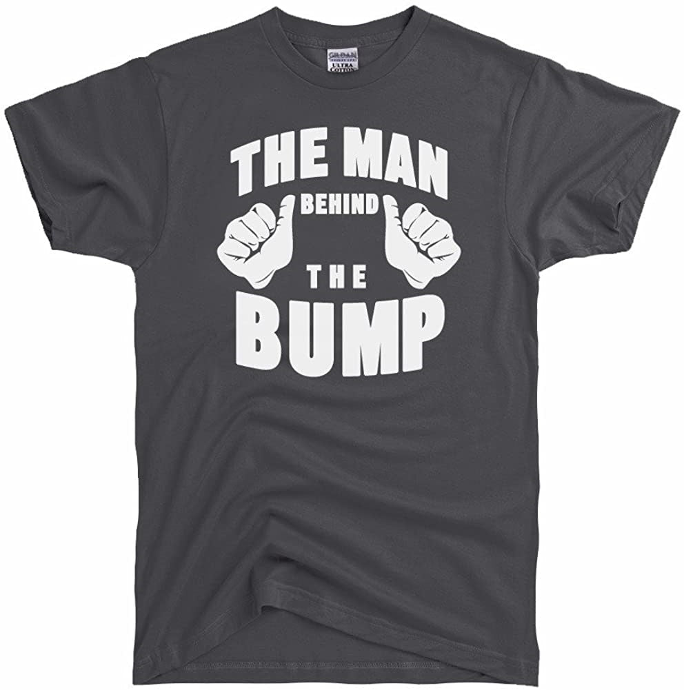 Funny T Shirt 100% Cotton T-shirts The Man Behind The Bump Men's T-Shirt Short Sleeve Clothing XS