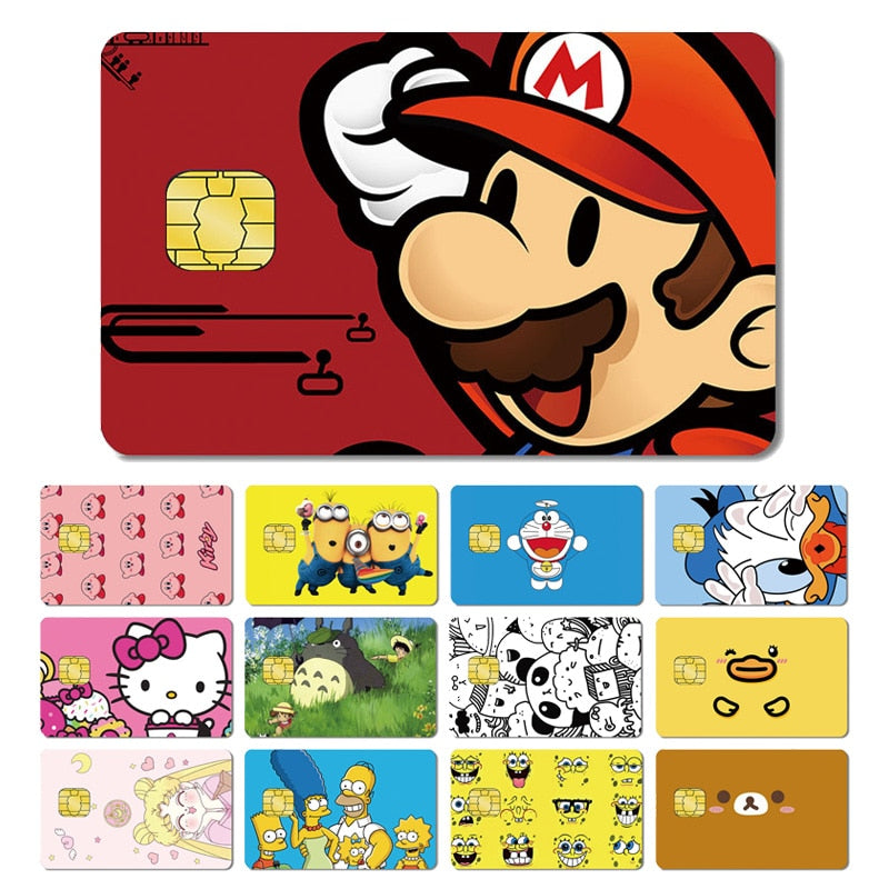 Magic Shark Matte Cartoon Cute Sticker Film Tape for Credit Card Debit Card Small Large Chip